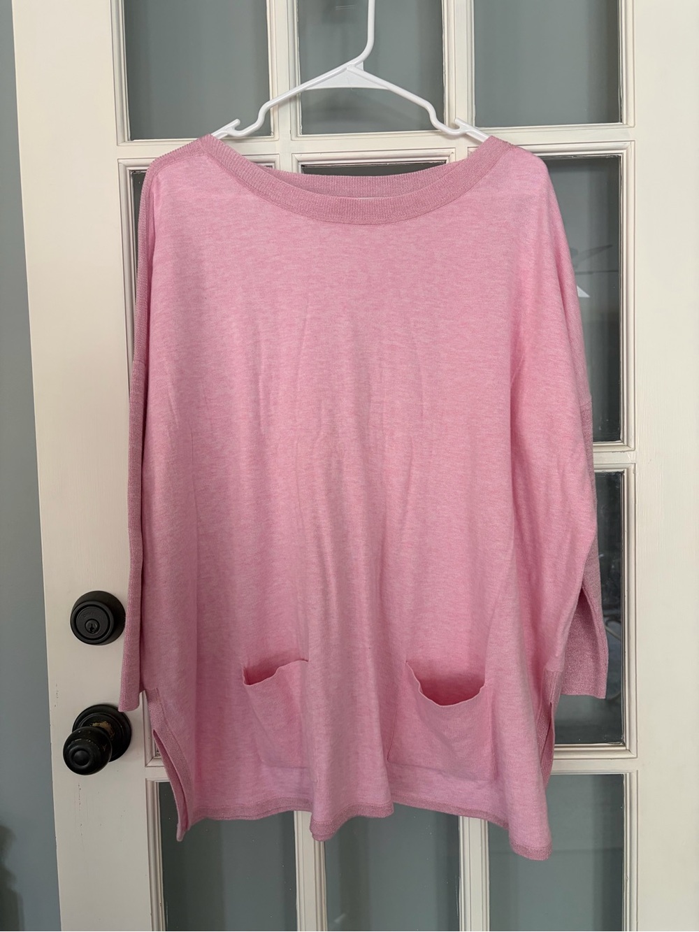 Lilly Pulitzer Light Pink Oversized Pocket Sweater